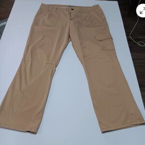 Natural Reflections‎ Womens Cargo Pants Size 18 Khaki Stretch Utility E4